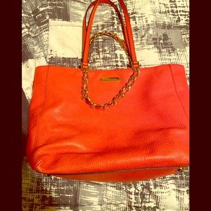 Micheal Kors large tote purse coral